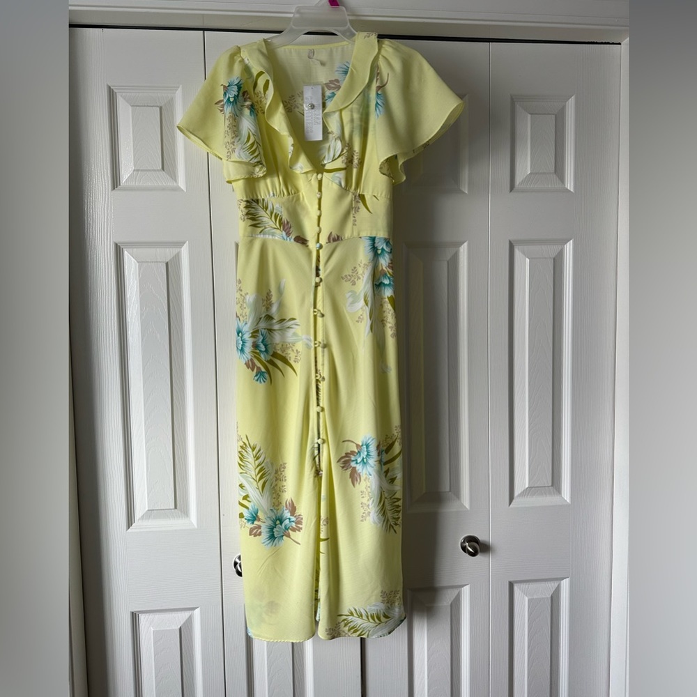 Urban outfitter yellow floral dress NEW with TAGS